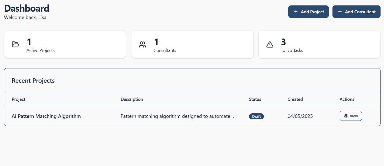 ClaimFlow Dashboard - Project Overview and Task Management
